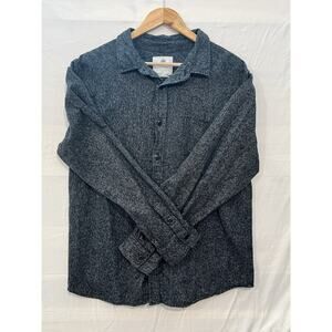 On The Bias Shirt Men’s XL Textured Gray Long Sleeve Button Up Casual